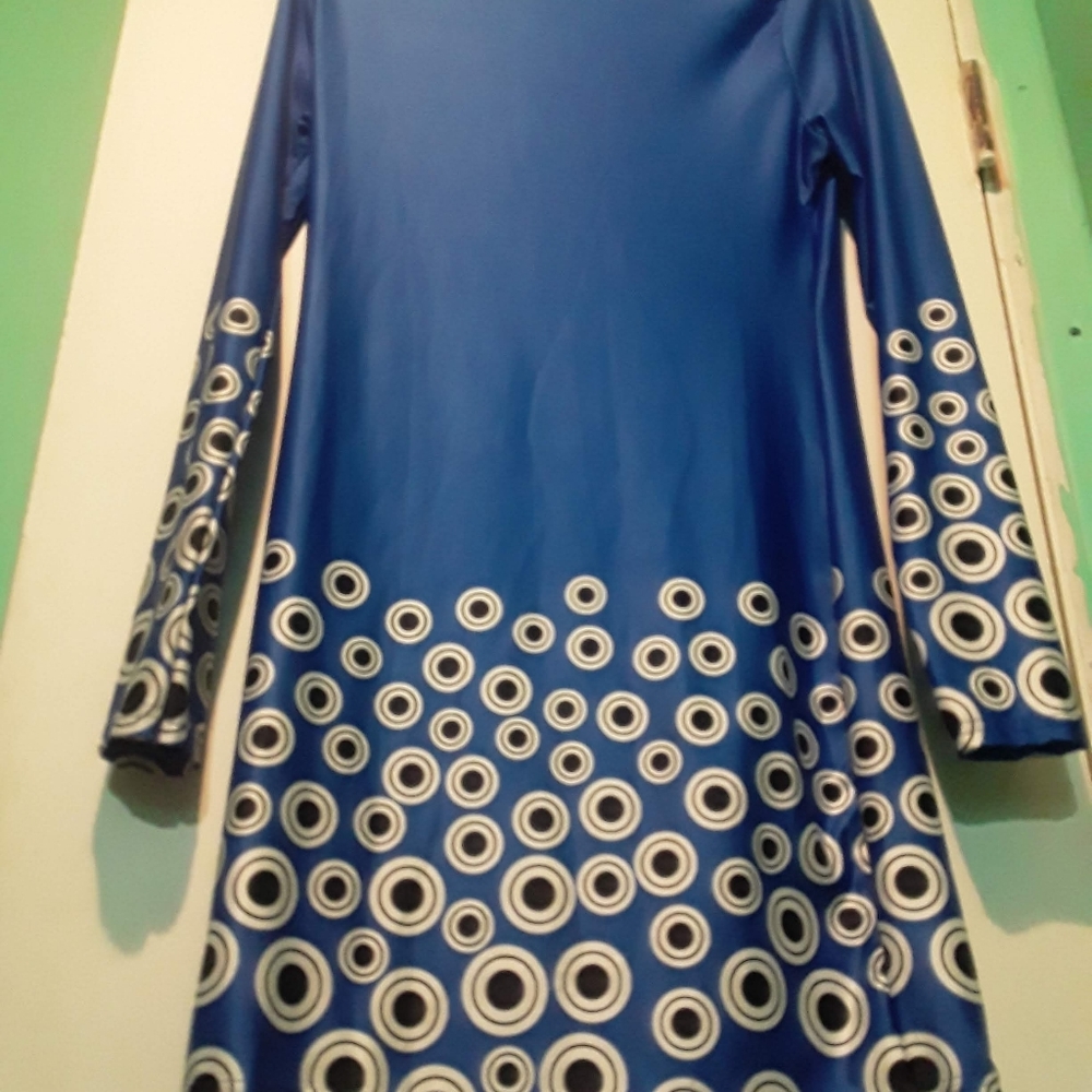 Retro Cobalt Blue Mod Dress; Super cute!!